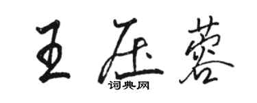 駱恆光王壓蓉行書個性簽名怎么寫