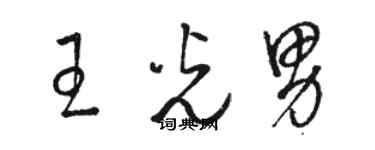 駱恆光王光男草書個性簽名怎么寫