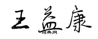 曾慶福王益康行書個性簽名怎么寫