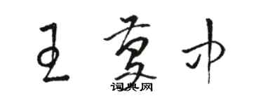 駱恆光王慶中草書個性簽名怎么寫