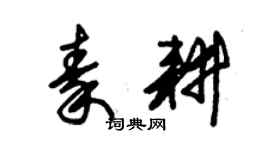 朱錫榮秦耕草書個性簽名怎么寫