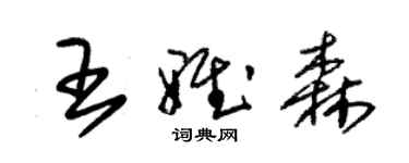 朱錫榮王雅森草書個性簽名怎么寫