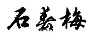 胡問遂石春梅行書個性簽名怎么寫