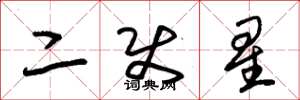 朱錫榮二使星草書怎么寫