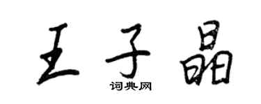 王正良王子晶行書個性簽名怎么寫