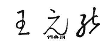 駱恆光王元能草書個性簽名怎么寫