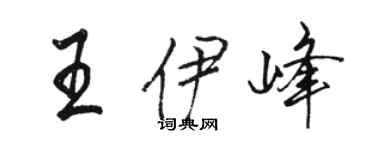 駱恆光王伊峰行書個性簽名怎么寫