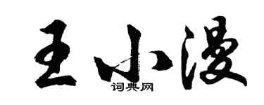 胡問遂王小漫行書個性簽名怎么寫