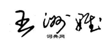 朱錫榮王洲雅草書個性簽名怎么寫
