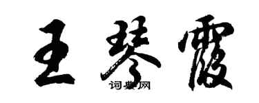 胡問遂王琴霞行書個性簽名怎么寫