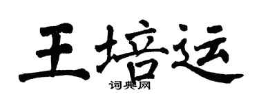 翁闓運王培運楷書個性簽名怎么寫