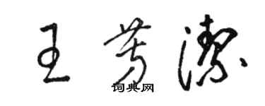 駱恆光王芳潔草書個性簽名怎么寫