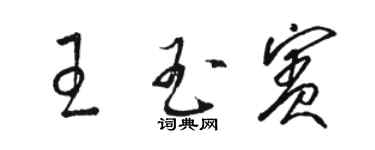 駱恆光王玉賓草書個性簽名怎么寫