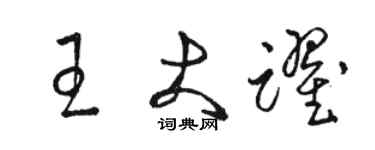 駱恆光王大躍草書個性簽名怎么寫