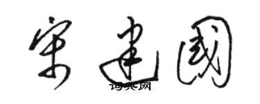 駱恆光宋建國草書個性簽名怎么寫