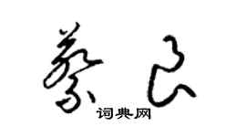 梁錦英蔡良草書個性簽名怎么寫