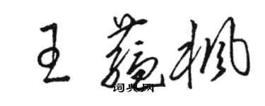 駱恆光王蘊楓草書個性簽名怎么寫