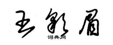 朱錫榮王彩眉草書個性簽名怎么寫