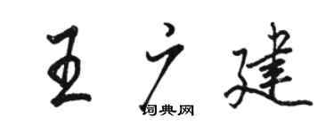 駱恆光王廣建行書個性簽名怎么寫