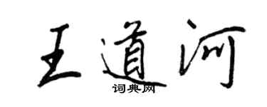 王正良王道河行書個性簽名怎么寫