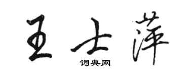 駱恆光王士萍行書個性簽名怎么寫