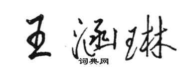 駱恆光王涵琳行書個性簽名怎么寫