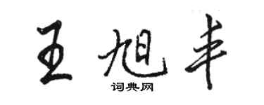 駱恆光王旭豐行書個性簽名怎么寫