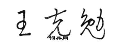 駱恆光王克勉草書個性簽名怎么寫