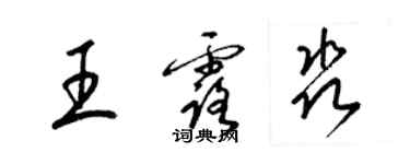 梁錦英王露淼草書個性簽名怎么寫