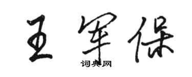 駱恆光王軍保行書個性簽名怎么寫