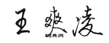 駱恆光王爽凌行書個性簽名怎么寫