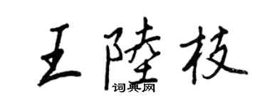 王正良王陸枝行書個性簽名怎么寫