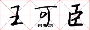 王可臣怎么寫好看