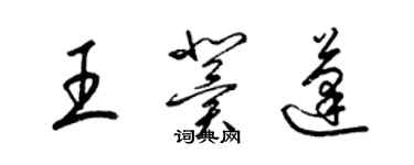 梁錦英王冀蓬草書個性簽名怎么寫