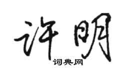 駱恆光許明行書個性簽名怎么寫