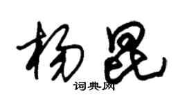 朱錫榮楊昆草書個性簽名怎么寫