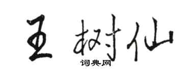 駱恆光王樹仙行書個性簽名怎么寫