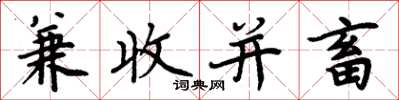 周炳元兼收並畜楷書怎么寫
