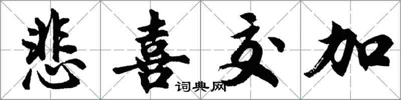 胡問遂悲喜交加行書怎么寫