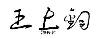 曾慶福王上鈞草書個性簽名怎么寫