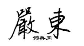 王正良嚴東行書個性簽名怎么寫