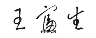 駱恆光王富生草書個性簽名怎么寫