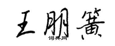 王正良王朋簧行書個性簽名怎么寫