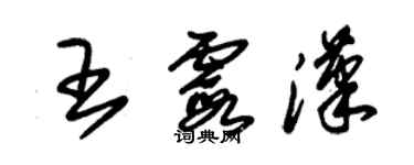 朱錫榮王霞漢草書個性簽名怎么寫