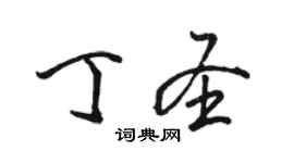 駱恆光丁聖行書個性簽名怎么寫