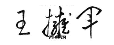 駱恆光王擁軍草書個性簽名怎么寫