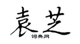 丁謙袁芝楷書個性簽名怎么寫