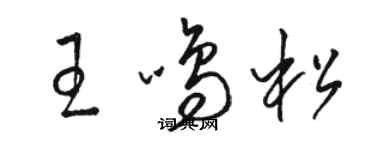 駱恆光王鳴松草書個性簽名怎么寫