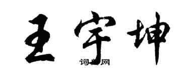胡問遂王宇坤行書個性簽名怎么寫