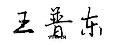 曾慶福王普東行書個性簽名怎么寫